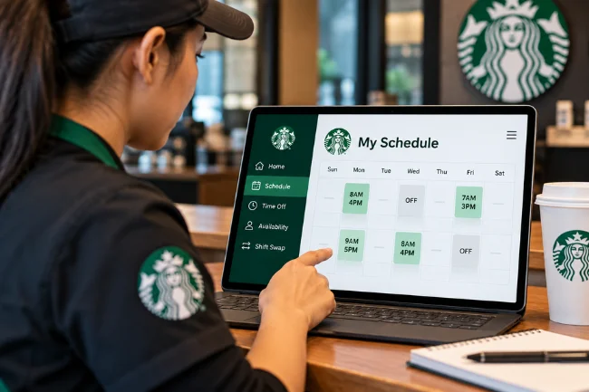 Starbucks Partner Hub employee schedule