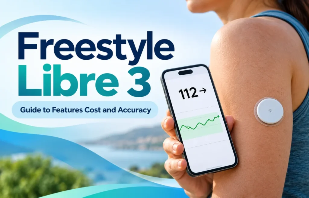 Freestyle Libre 3 sensor and glucose monitoring app