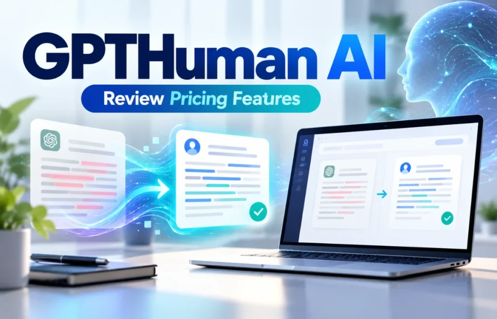 GPTHuman AI review and text humanizer interface