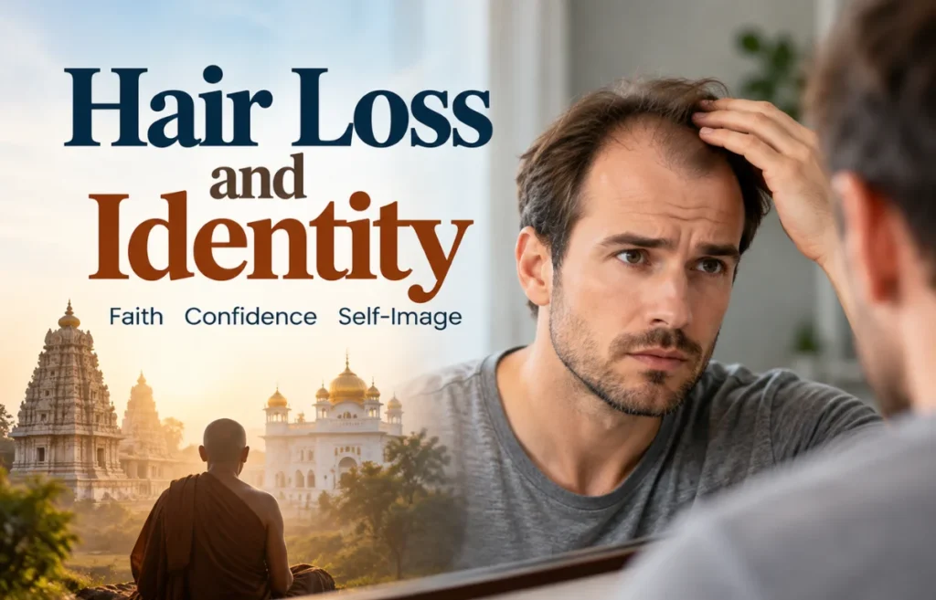 Hair Loss and Identity – Man Examining Thinning Hair