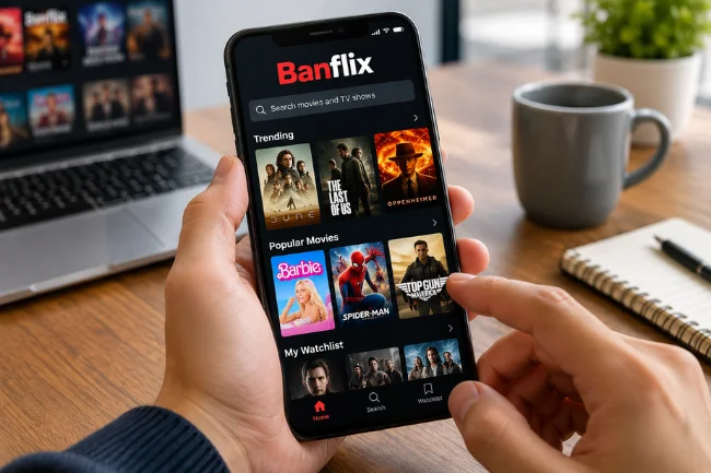 Banflix movie discovery app on smartphone