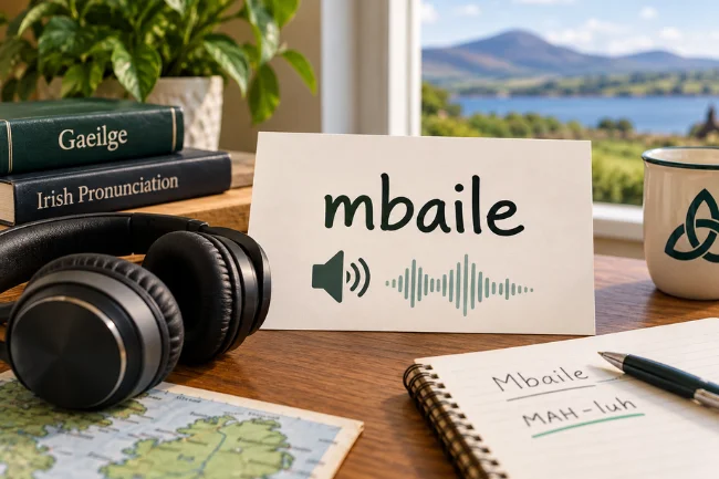 mbaile Irish pronunciation guide
