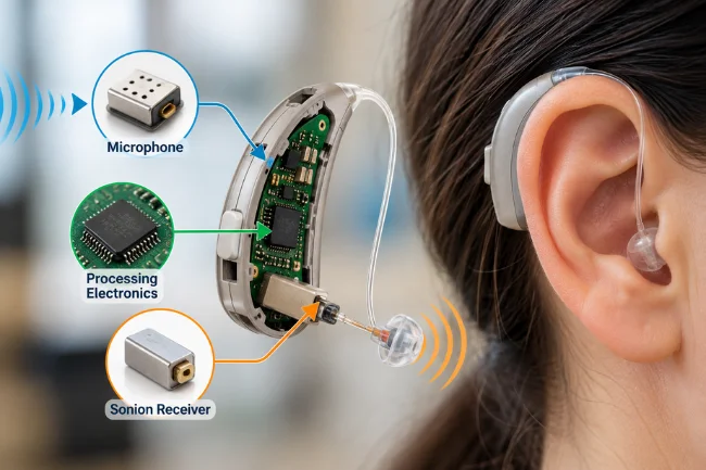 Sonion Technology Inside a Hearing Aid