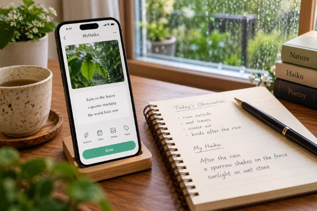 MyHaiku app for daily haiku writing practice