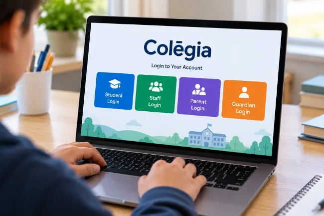 Colēgia login for students, staff, and parents