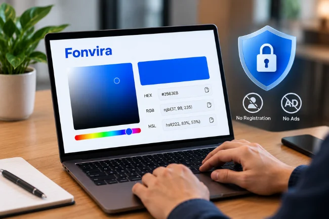 Fonvira color picker privacy and security