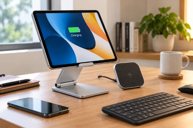 NKT01 wireless charging stand setup