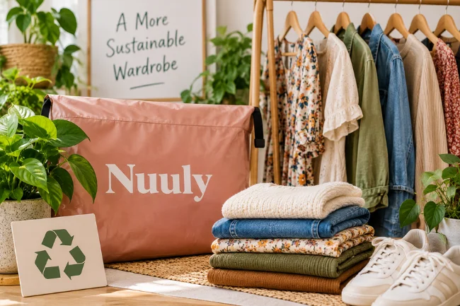 Nuuly sustainable clothing rental with reusable bag