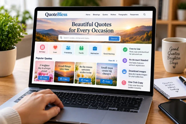 QuoteBless.com USA free quotes and features