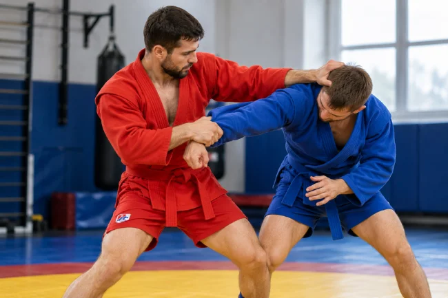 Sambo self-defense grip and control training