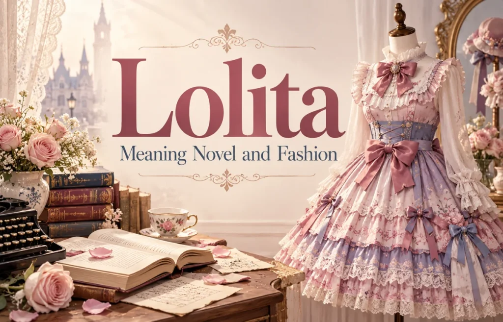 Lolita novel and Japanese fashion dress