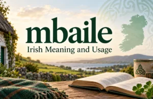 mbaile Irish meaning and usage