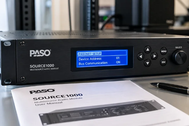 Pasonet Setup on PASO SOURCE1000 Audio Module
