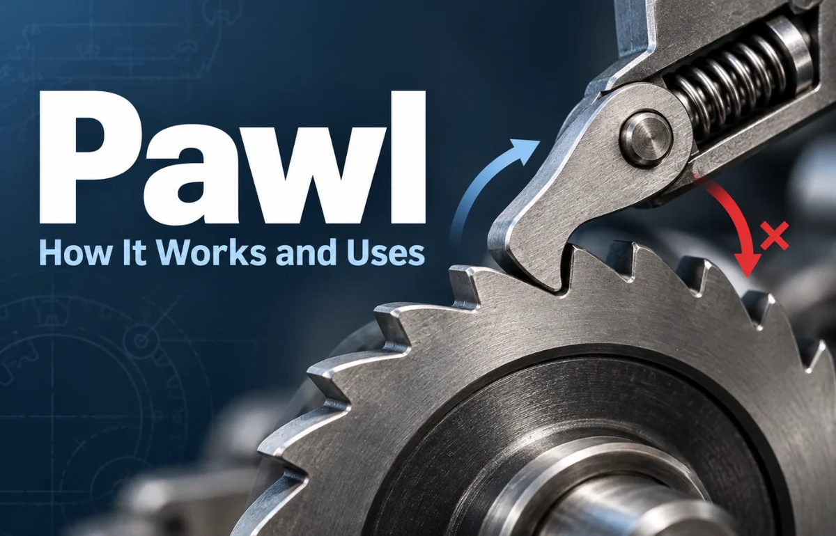 Pawl and ratchet mechanism showing one-way motion