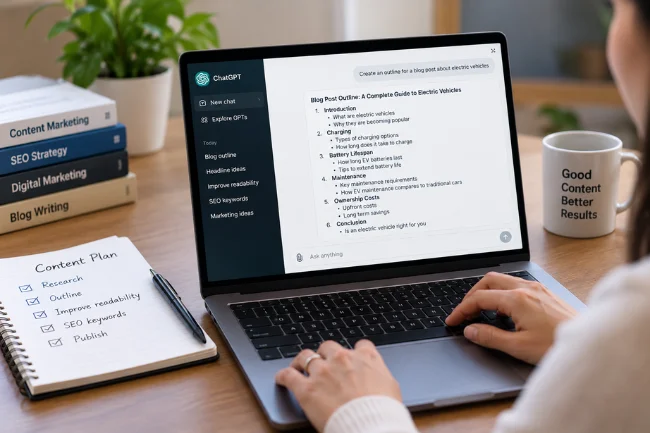 Chat GPT AI for content writing and digital marketing