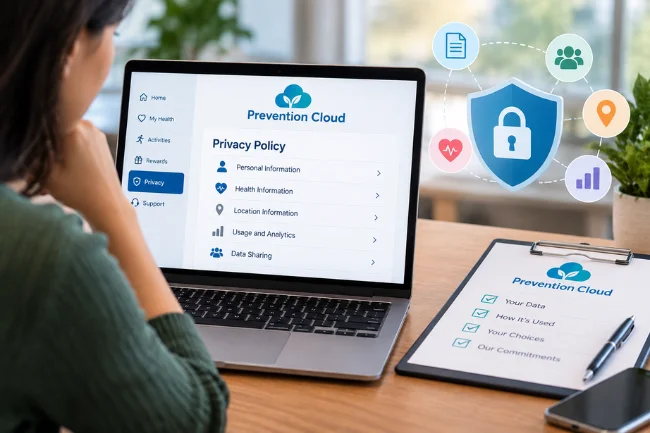 Prevention Cloud privacy policy and health data protection