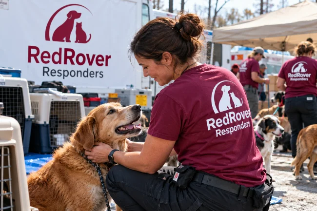 RedRover Responders providing emergency animal sheltering