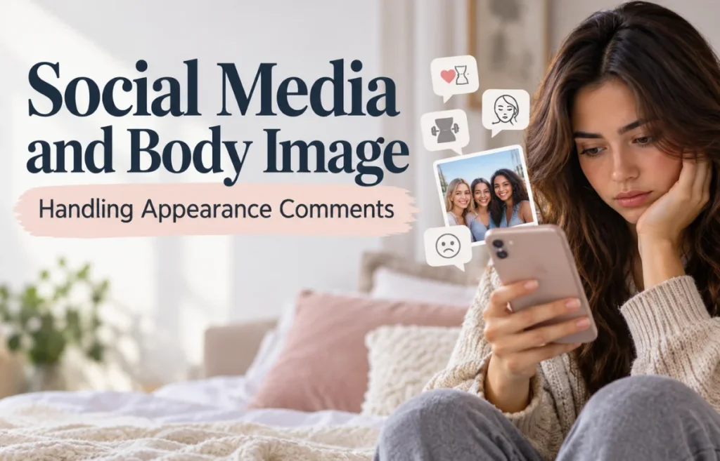 Social Media and Body Image – Woman Viewing Appearance Comments