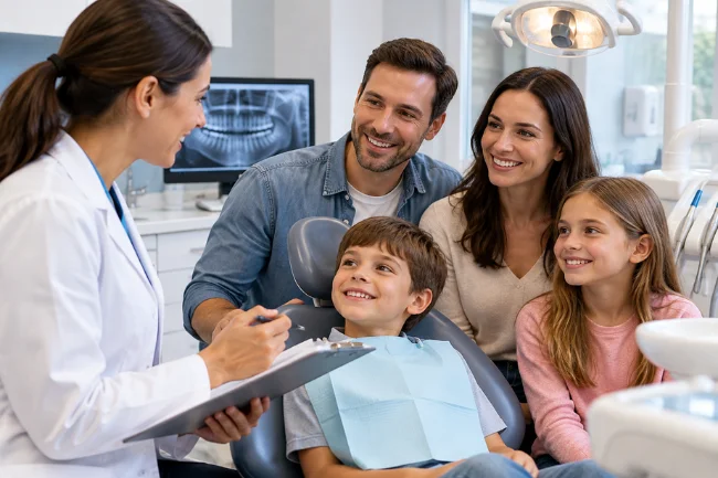 Dentist Lincoln Square family dental consultation
