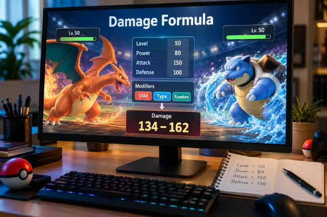 Calculate Pokemon Damage formula with battle stats