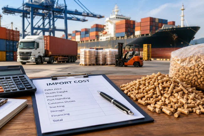 ImportPellet shipment costs and wood pellet shipping