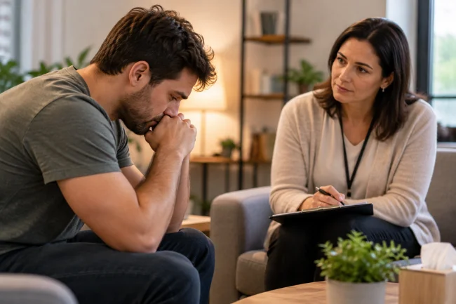 Trauma-Informed Care in Drug Rehab Counseling Session