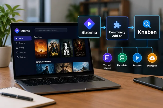 Knaben Stremio add-on integration