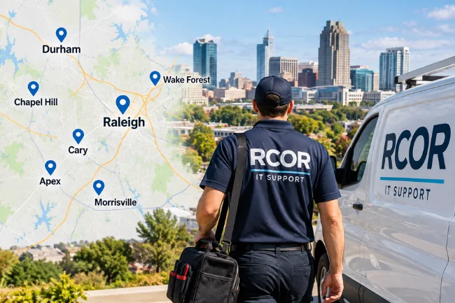 RCOR IT Support Service Areas in Raleigh and Durham