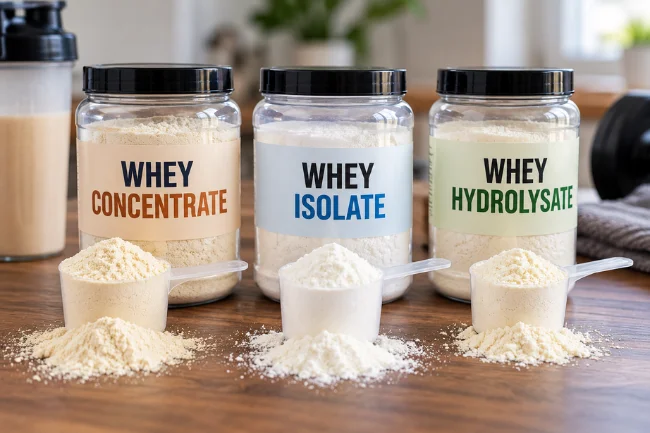 Protein Oder Whey types comparison