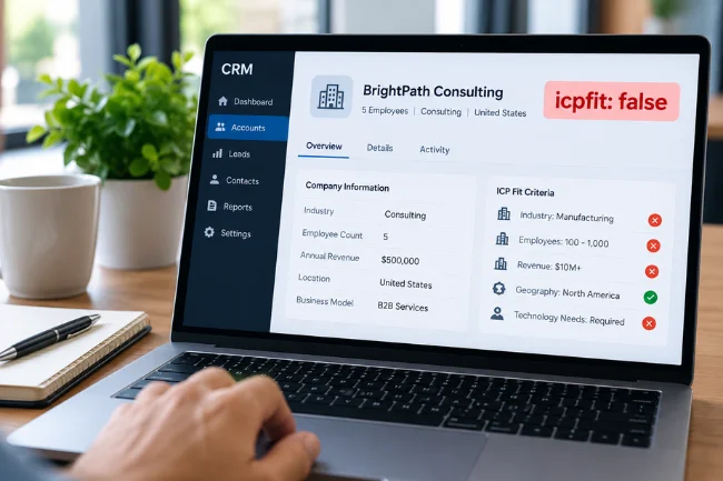 icpfit: false CRM customer profile mismatch