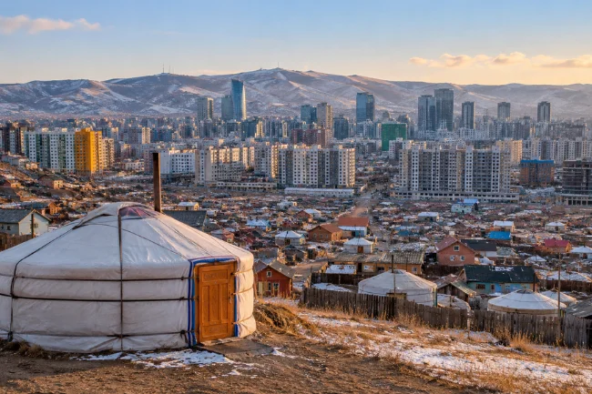 Oronsuuts housing and ger districts in Ulaanbaatar