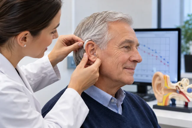 Sonion Hearing Aid Fitting in Audiology Clinic